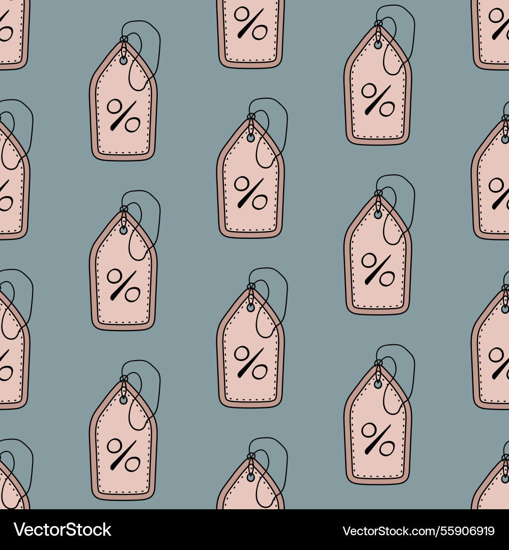 Seamless pattern with hanger price tag showing Seamless pattern with hanger price tag showing vector image