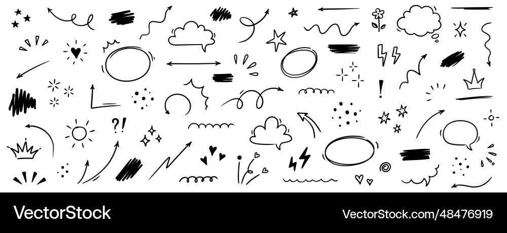 Sketch Linie niedlich Sternelement Pfeil Herzform Sketch Linie niedlich Sternelement Pfeil Herzform vektorbild
