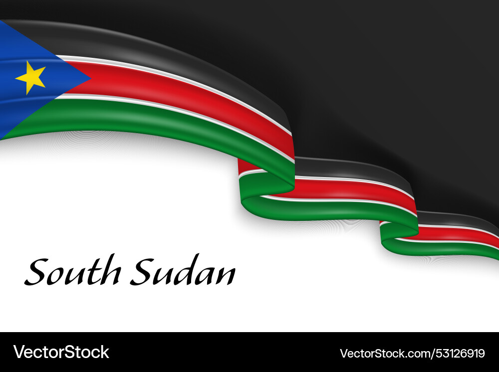 Webband mit Flagge von Südsudan Vektorbild