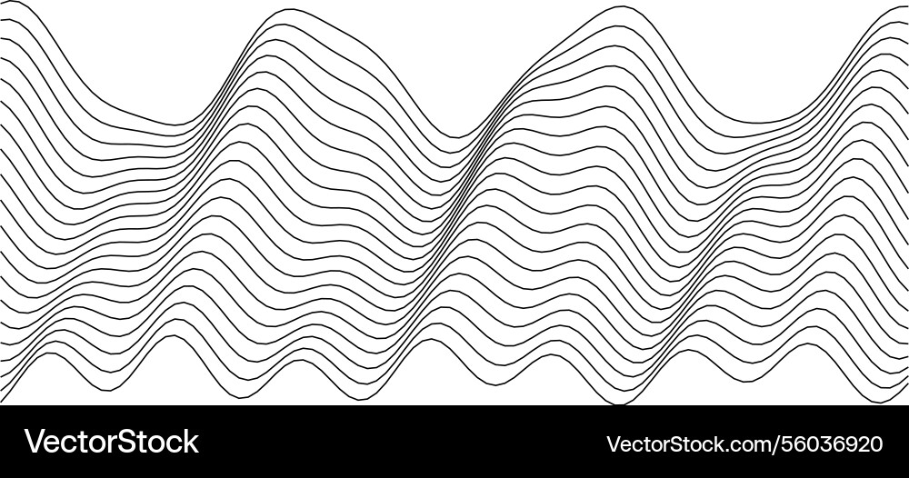 Abstract wave pattern with flowing lines Vector Image