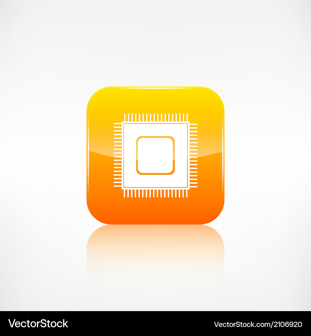 Microchip Web-Icon Anwendung Taste vektorbild