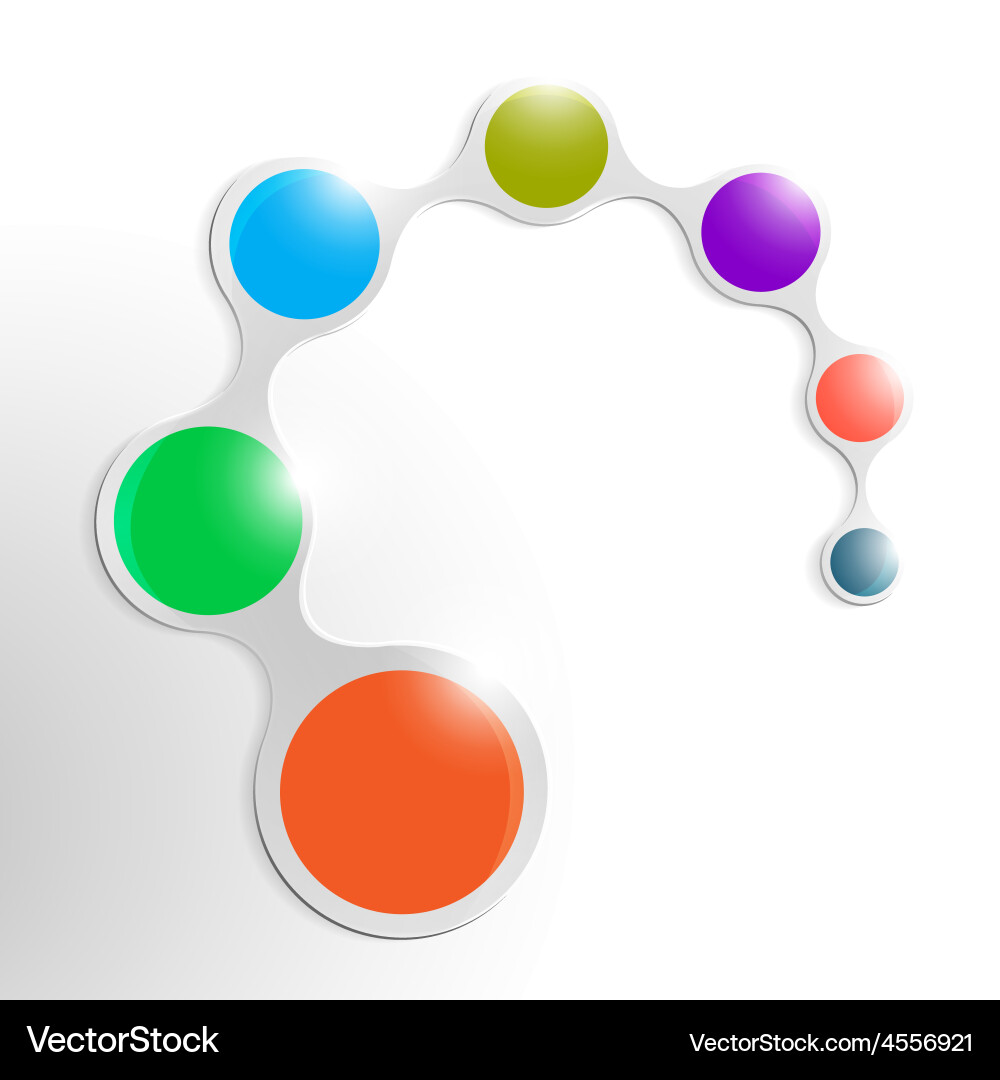 Clean element infographic with colorful circles vector image