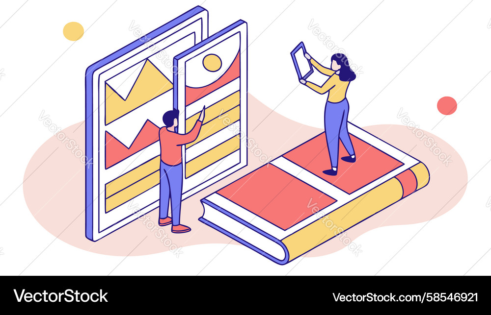 Digital Learning Interface Vector Image