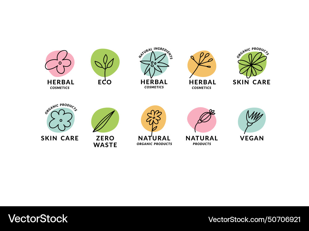 Linear set logos and labels template design Linear set logos and labels template design vector image