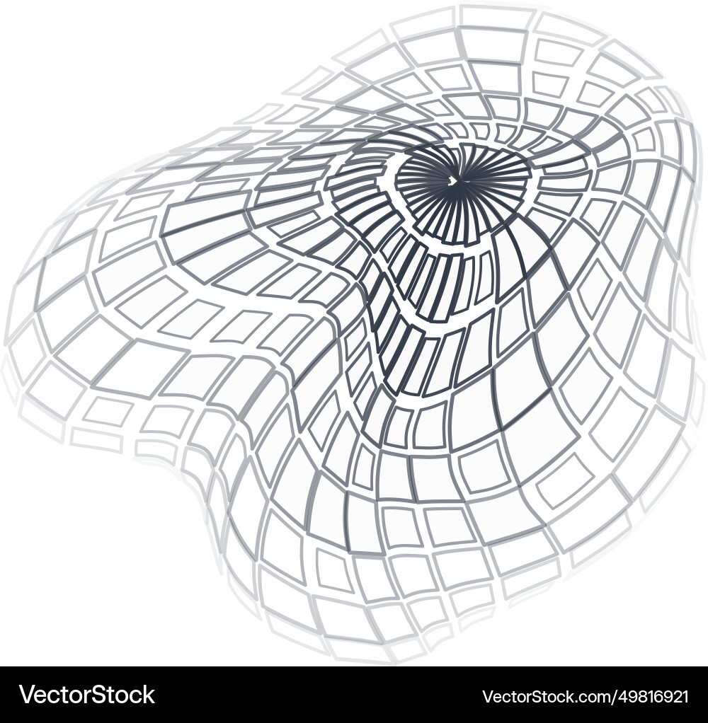 Wireframe sphere distorted globe isolated on white Wireframe sphere distorted globe isolated on white vector image