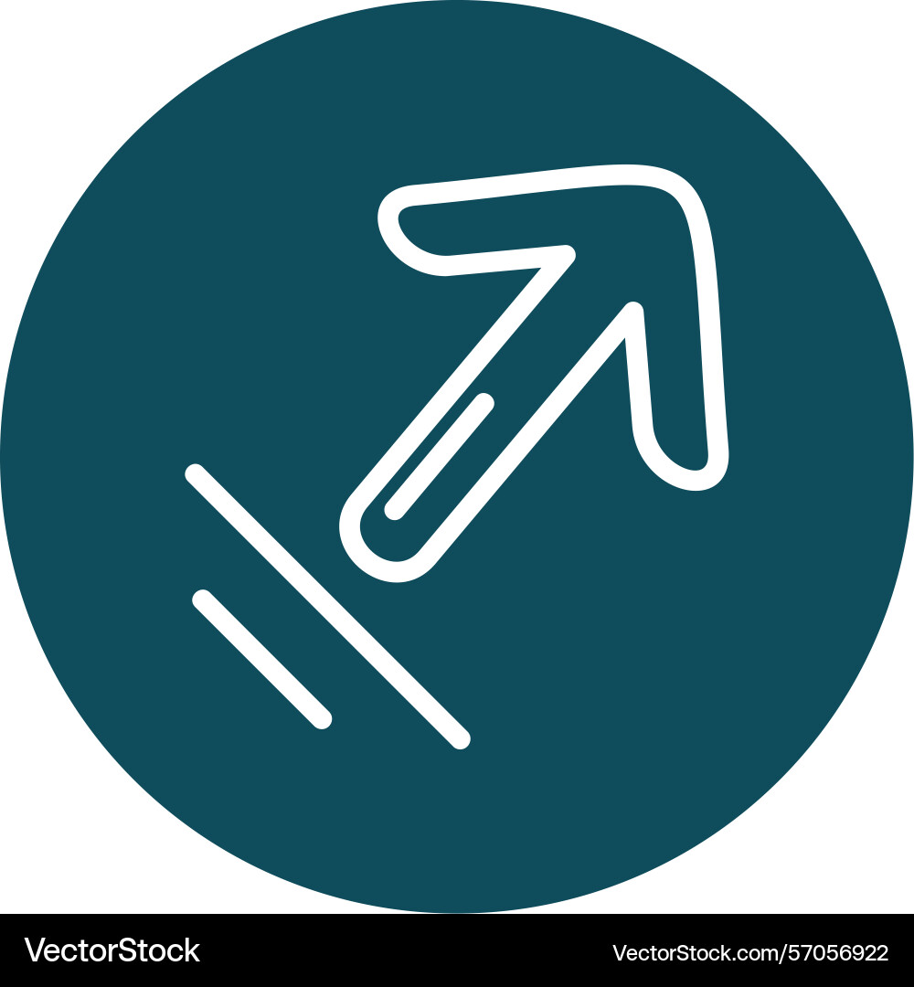 Arrow up-right line circle style icon design Vector Image