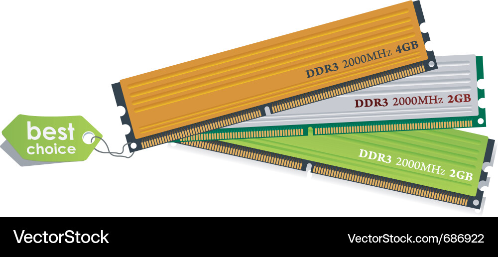 Ddr3 Speichermodule vektorbild