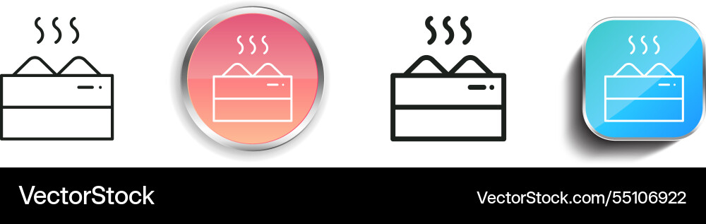 Jiaozi icon thin linear regular and button style vector image