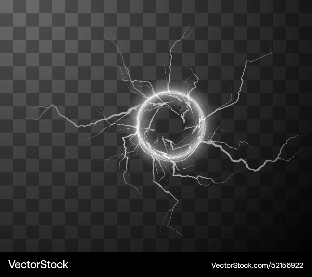 Thunder circle effect Thunder circle effect vector image