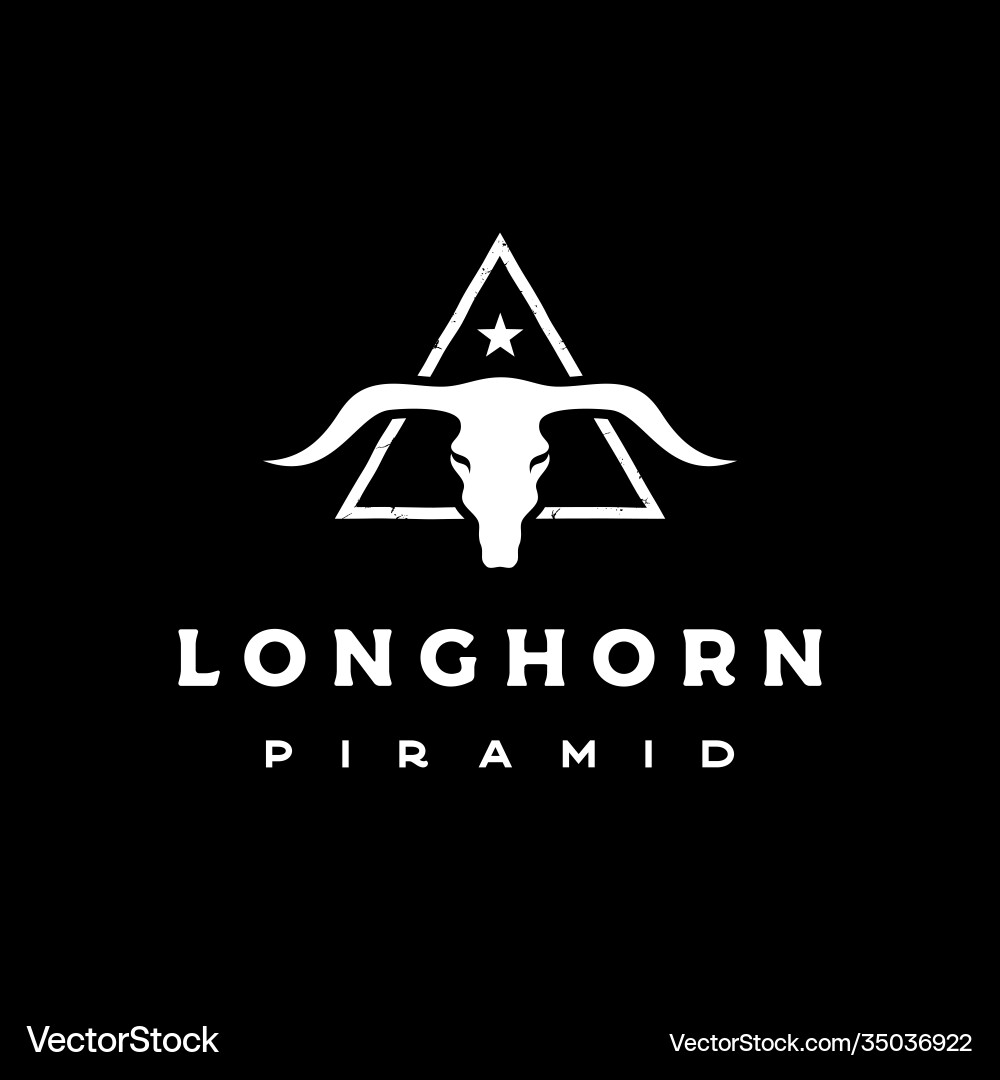 Vintage retro texas longhorn buffalo bull cow Vintage retro texas longhorn buffalo bull cow vektorbild