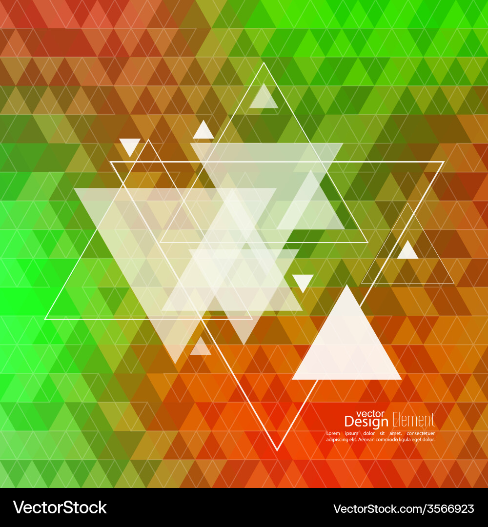 Abstract background with triangles vector image