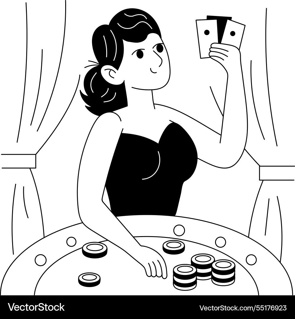 Bluffing character in drawing style Vector Image