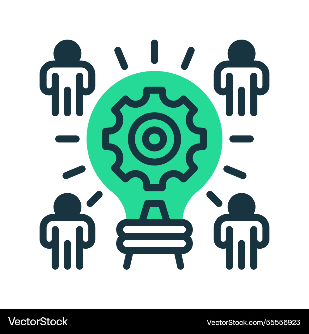 Brainstorming session line icon universal Brainstorming session line icon universal vector image