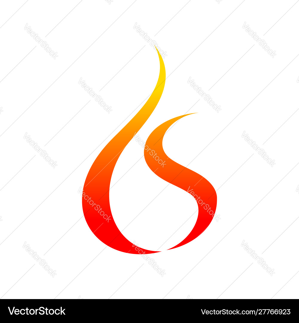 Flame Oil Drop Symbol vector image