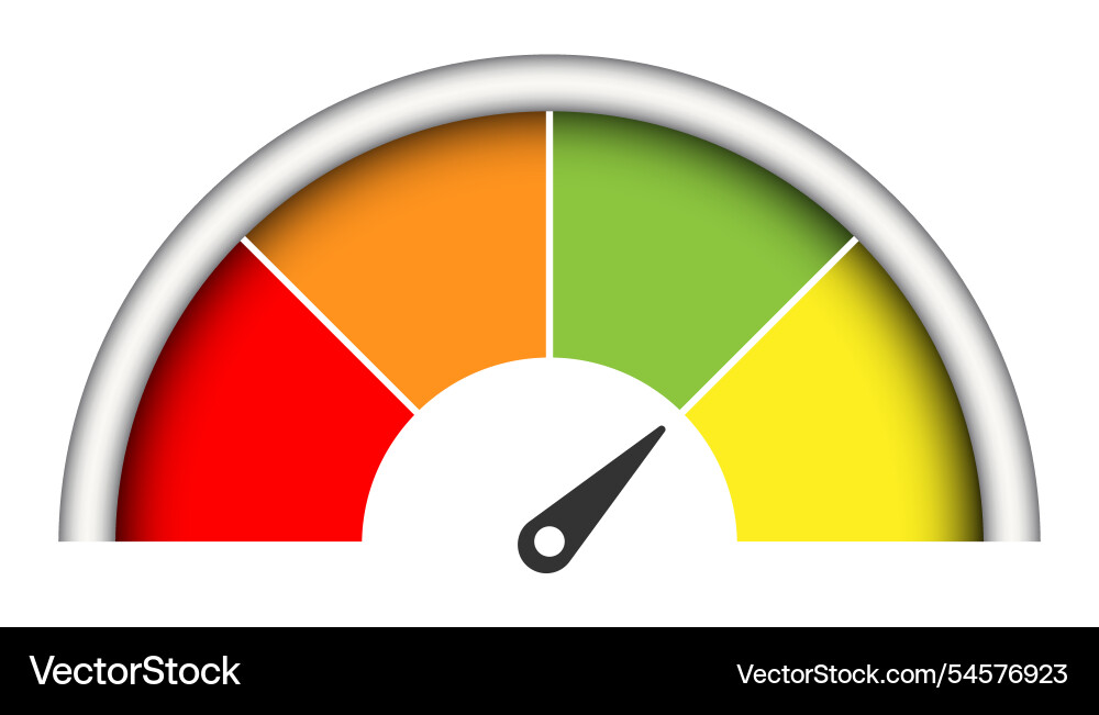 Measuring gauge indicator speedometer tachometer Vector Image