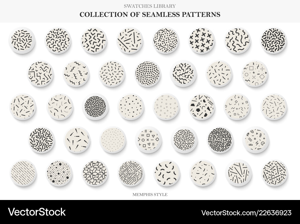 Memphis Pattern Collection Vector Image