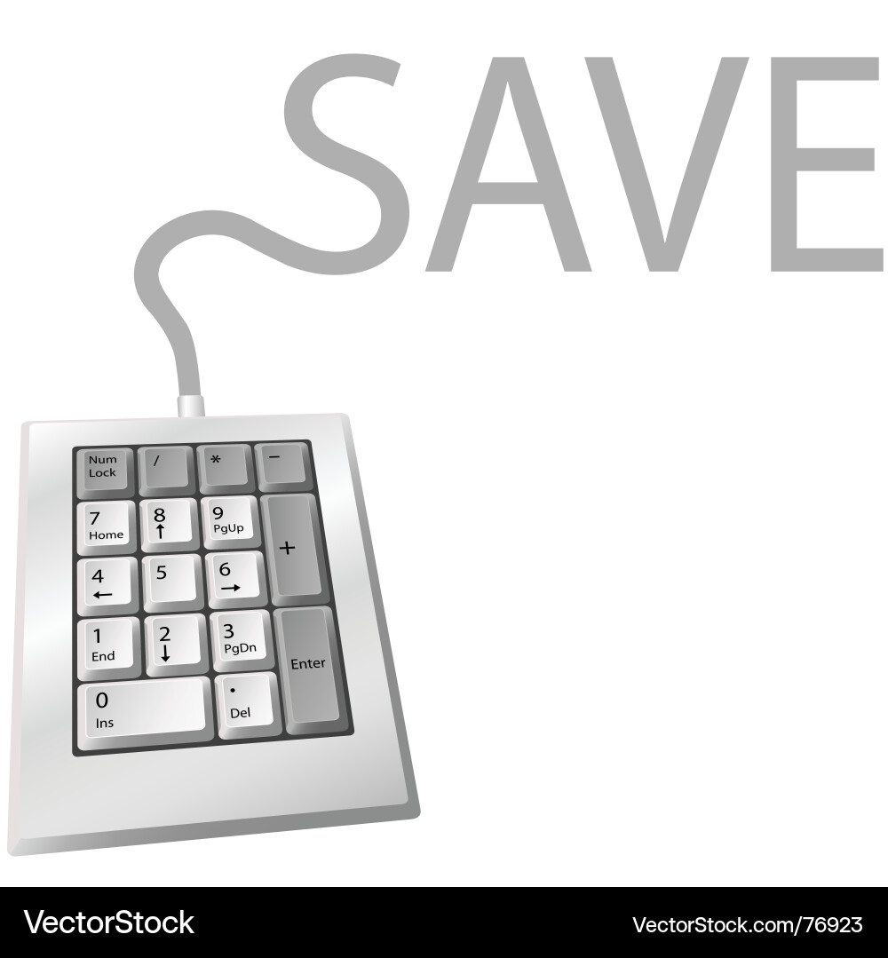 Numeric Keypad Vector Image