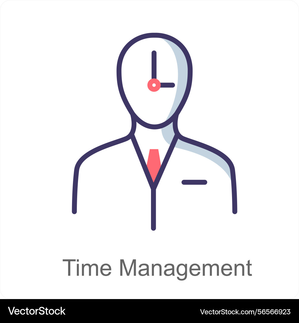 Time management icon concept Royalty Free Vector Image