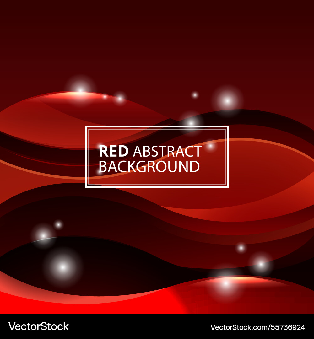 Abstract background with red waves Vector Image