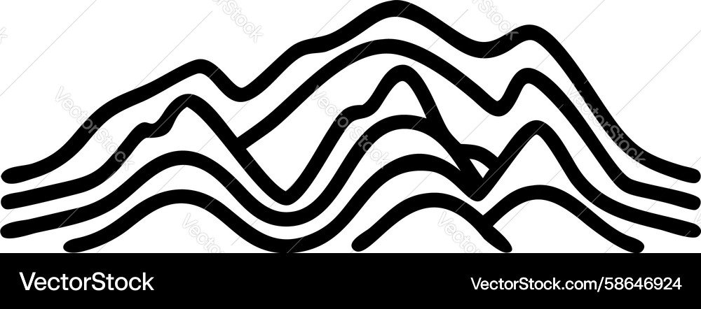 Abstract wavy line pattern graphic design Vector Image