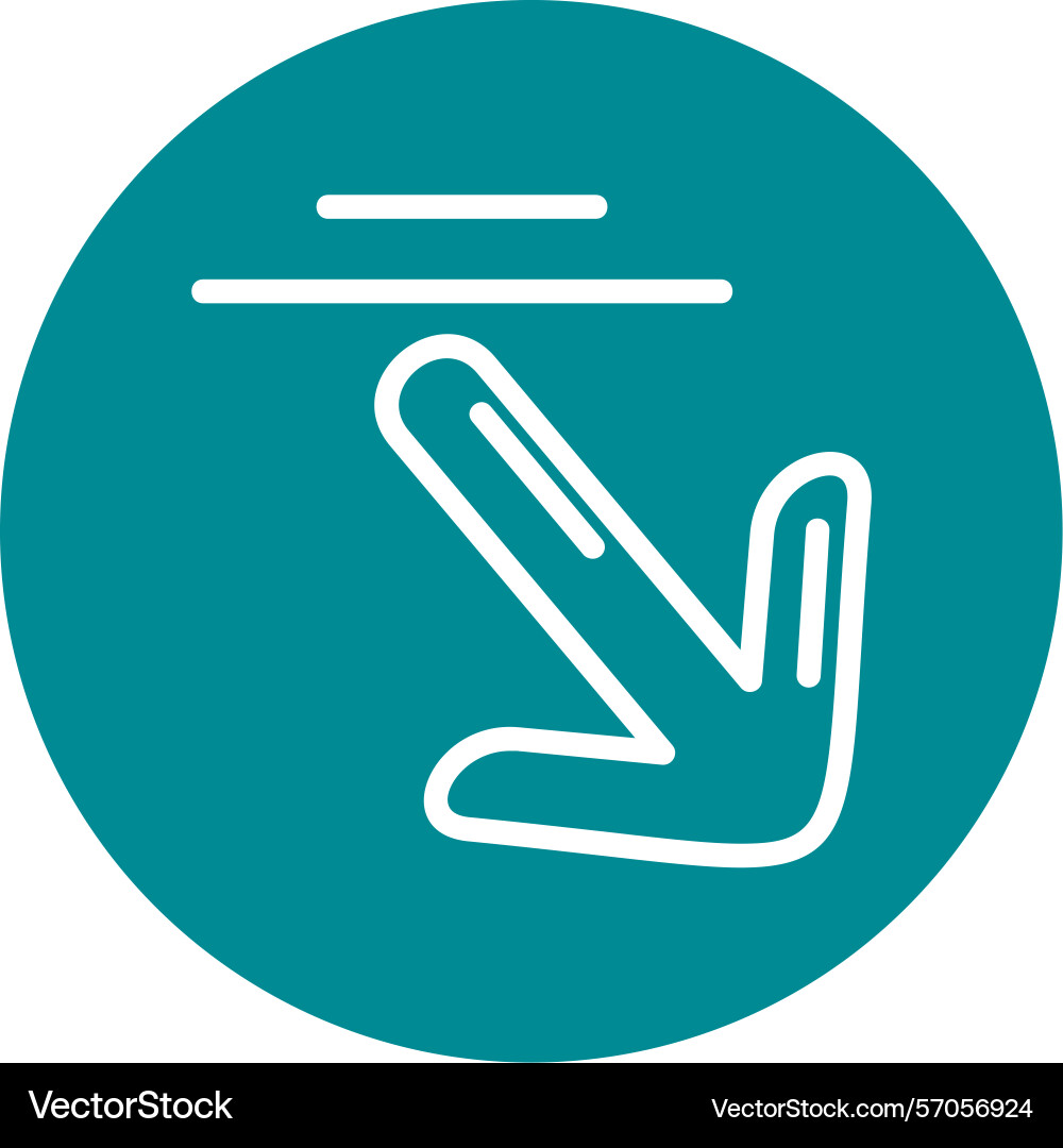 Arrow down-right line circle style icon design Vector Image