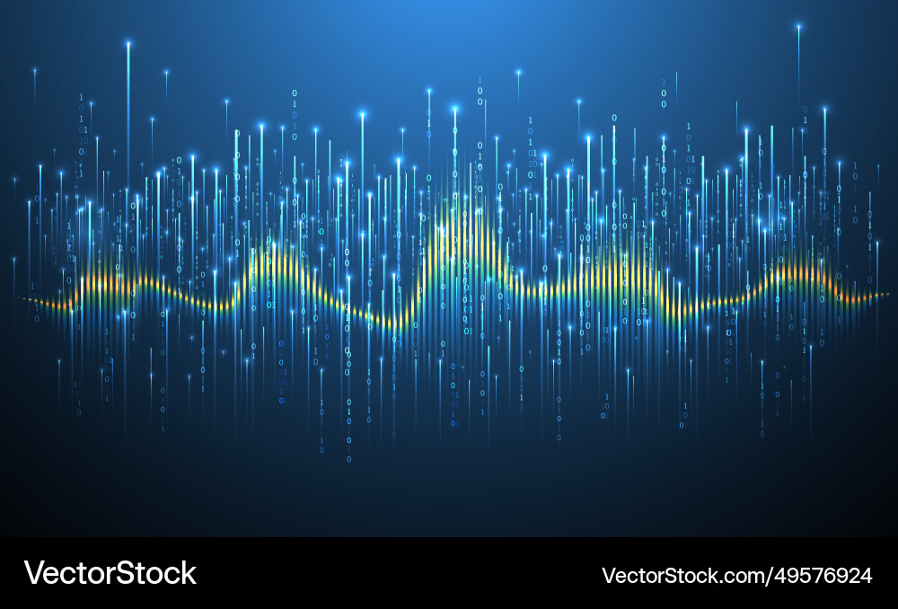 Data Streams & Technology Background Vector Image