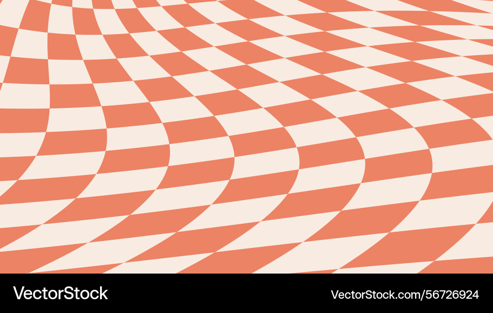 Wavy groovy distorted checkered background set Wavy groovy distorted checkered background set vector image