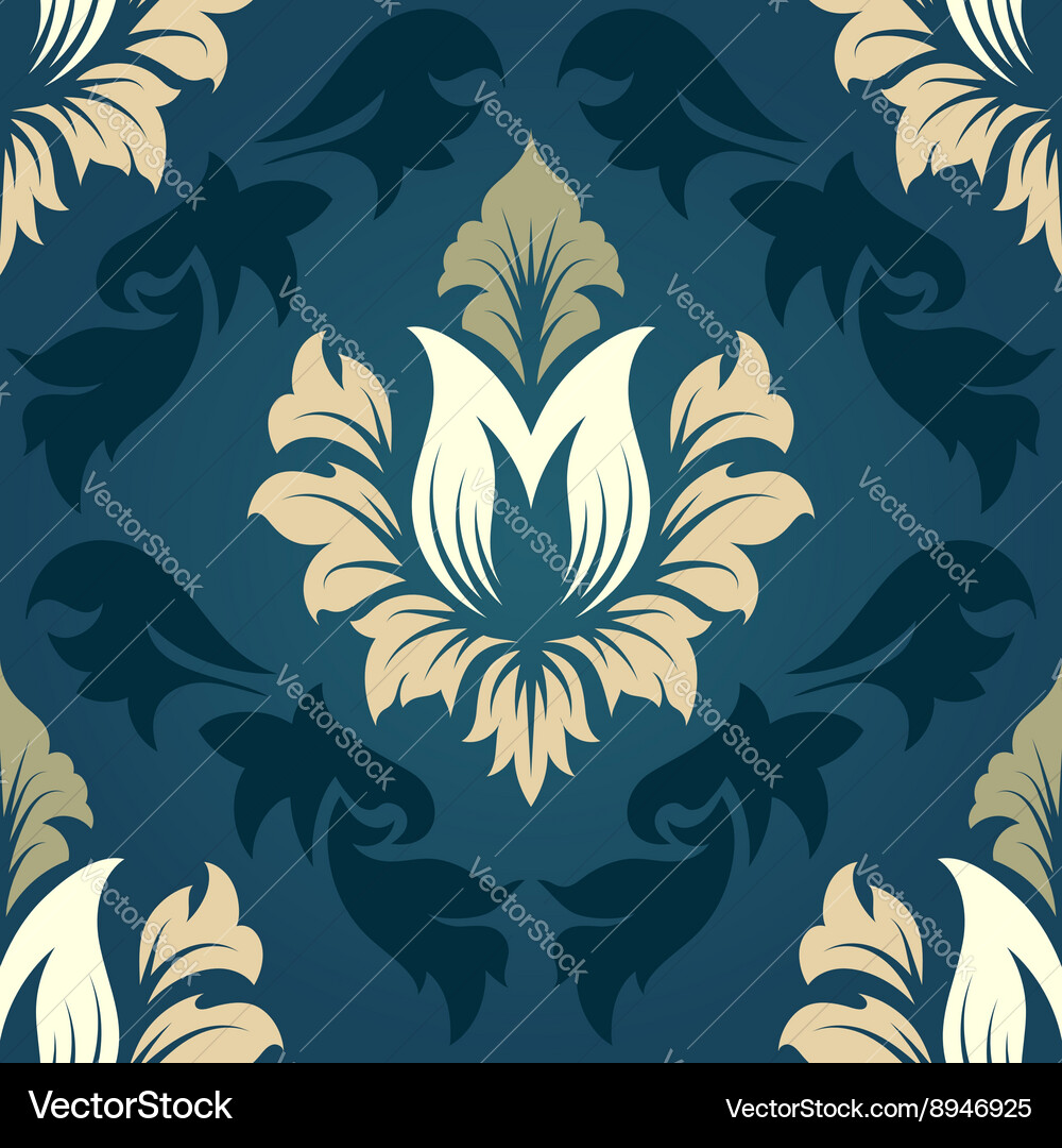 Damask seamless pattern vector image