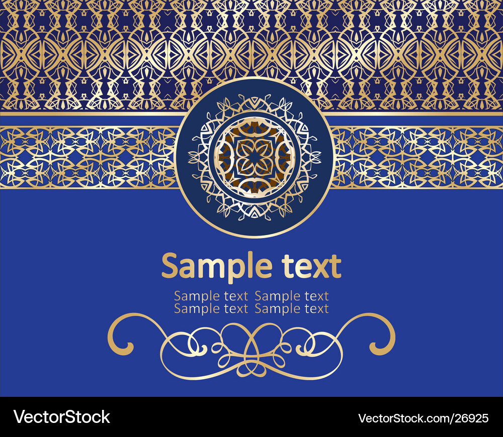 Intricate Gold Swirl Pattern Vector Image