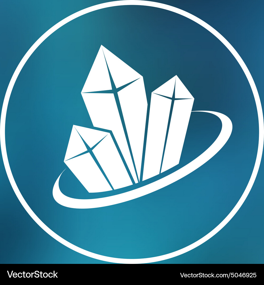 Isolated Crystal Icon - Ice & Cold Vector Image