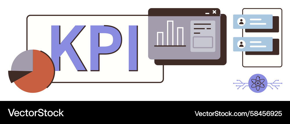 KPI Dashboard Analytics Chart Vector Image