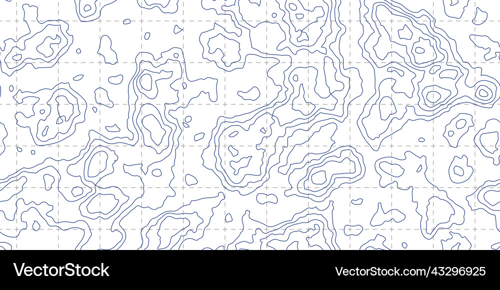 Topography blue map seamless pattern with grid Topography blue map seamless pattern with grid vector image