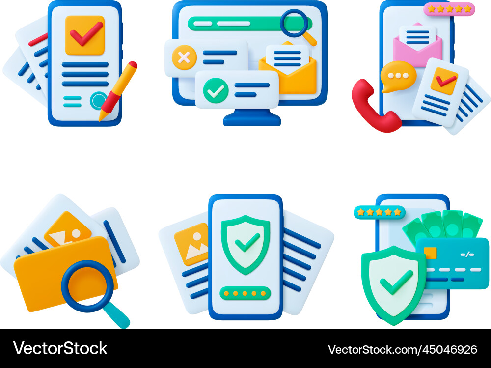 3d digital file document computer transfer data 3d digital file document computer transfer data vector image
