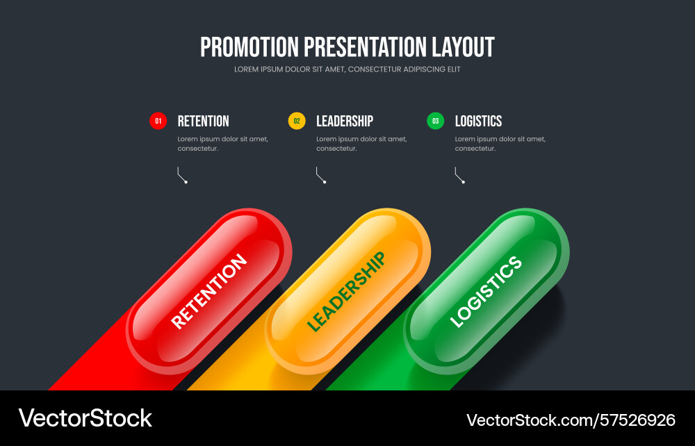 Digital launch 3 step diagram slideshow design Vector Image