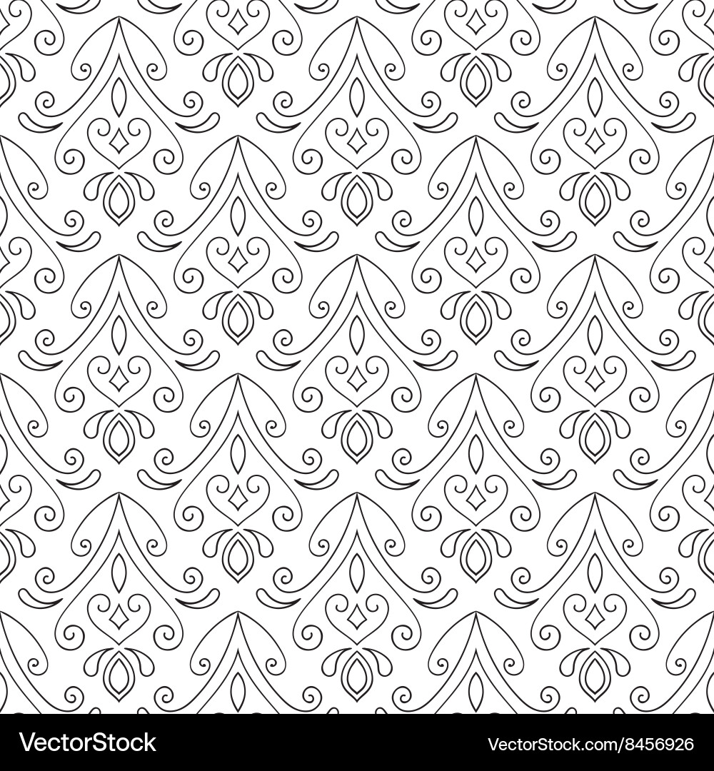 Ornate Scroll Pattern vector image