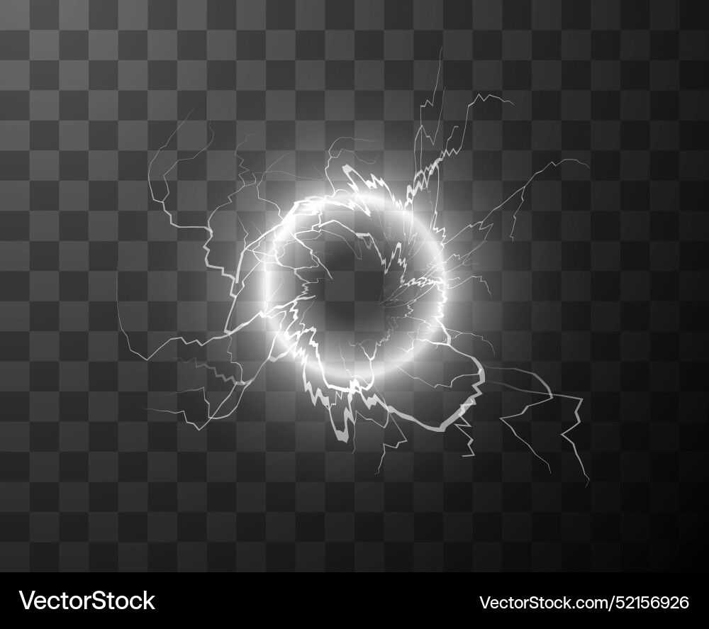 Thunder circle effect Thunder circle effect vector image