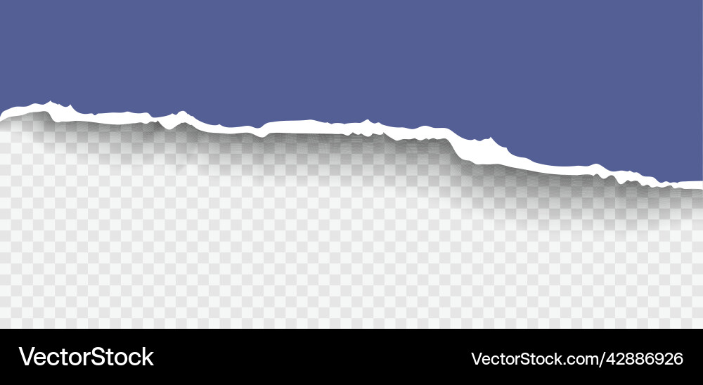 Torn paper with ripped edges and soft shadow Torn paper with ripped edges and soft shadow vector image