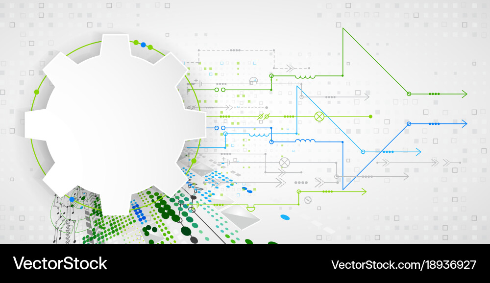 Abstract technological background structure vector image