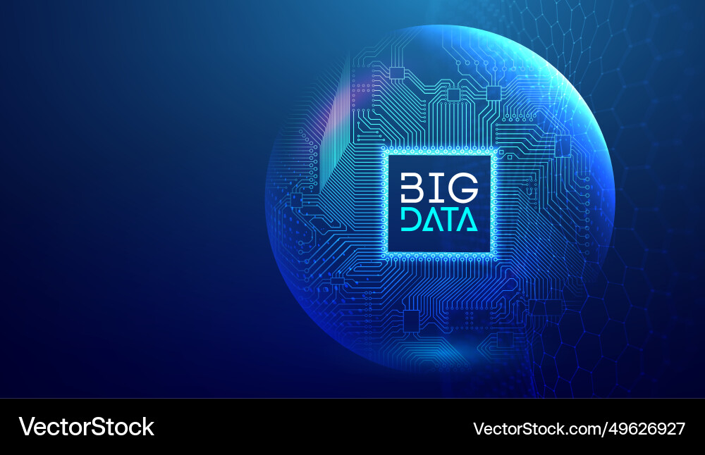 Big Data Cyber Security Sphere Vector Image