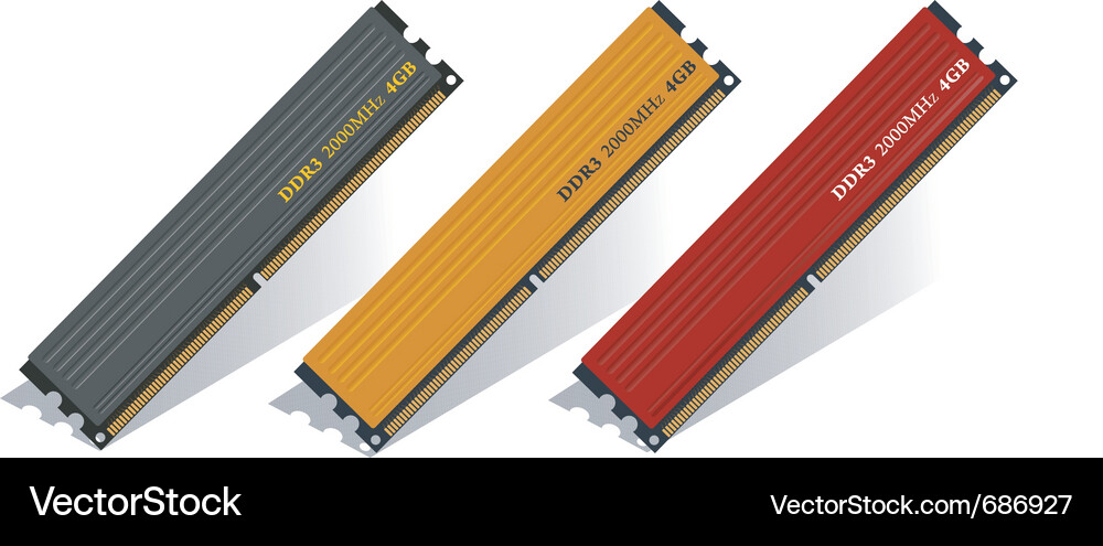 Ddr3 Speichermodule Vektorbild