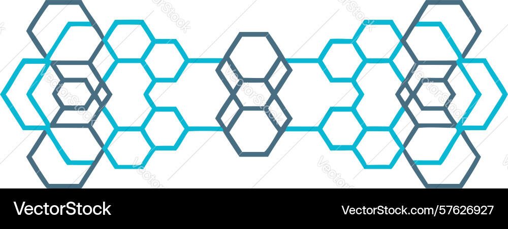 Light hexagonal interlocking pattern abstract vector image