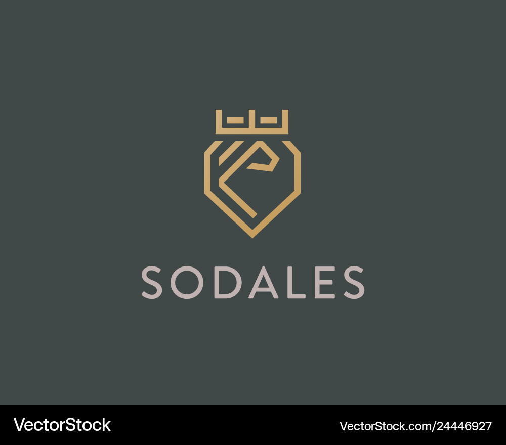 Lion Crown Shield Logo - Premium Vector Image