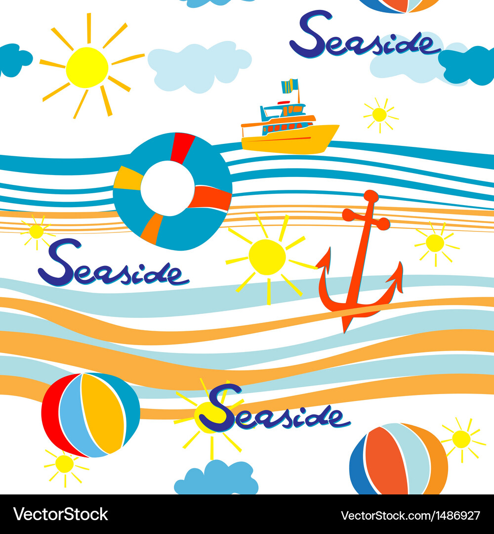 Seaside pattern Vector Image