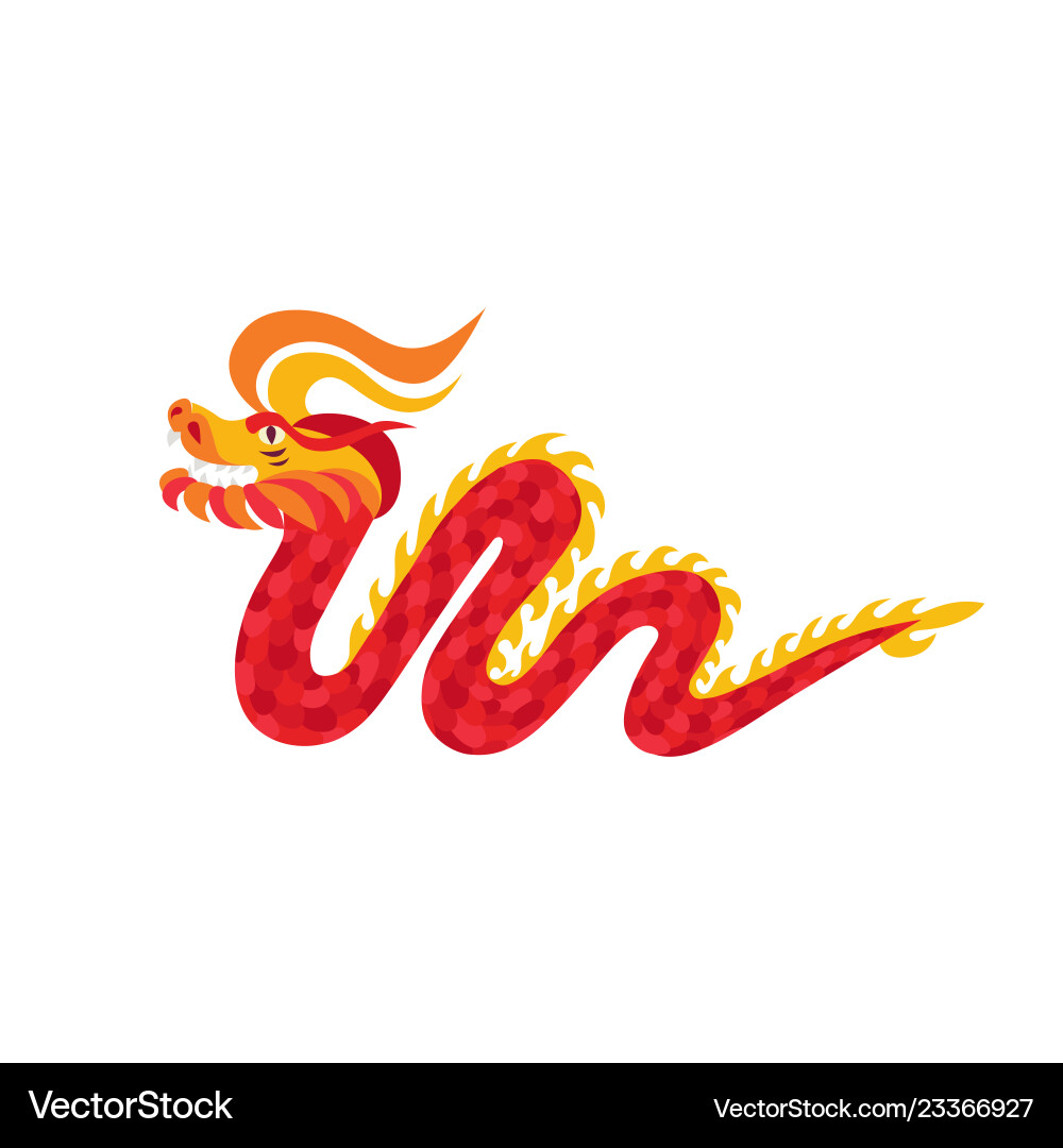 Smiling Red Dragon vector image
