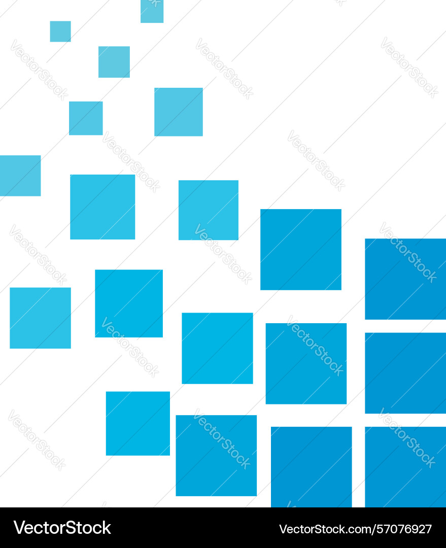 Square blue pixel abstract logo template design – Royalty-Free Vector ...