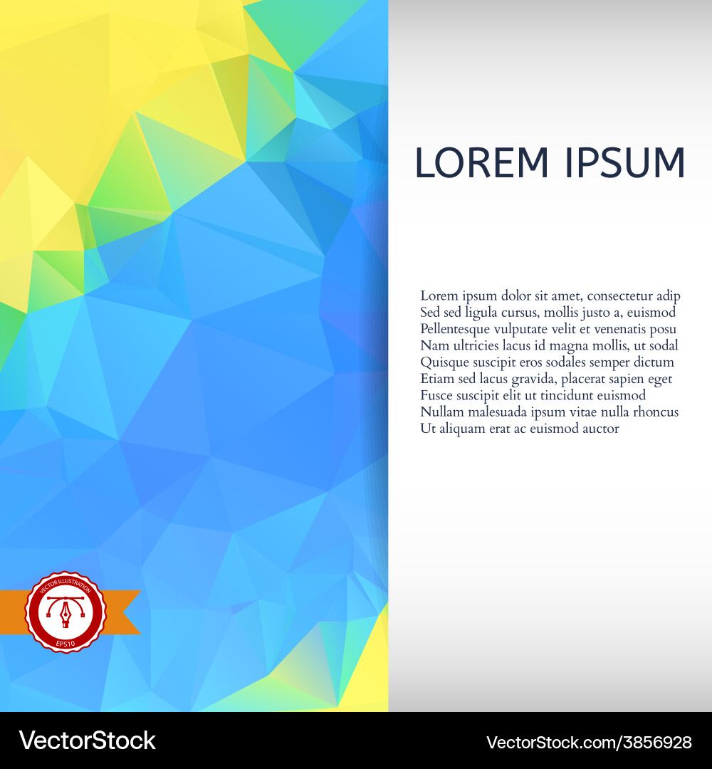 Abstract colorful triangles background vector image