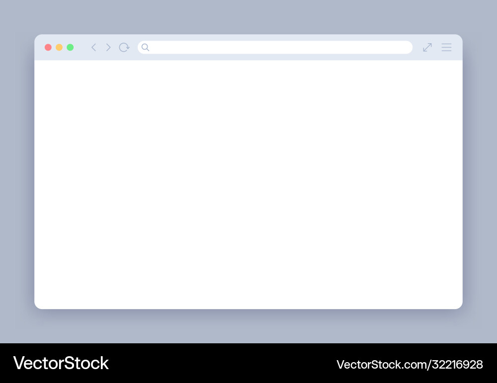 Browser Fenster leere Web-Schnittstelle mock Bildschirm Browser Fenster leere Web-Schnittstelle mock Bildschirm vektorbild