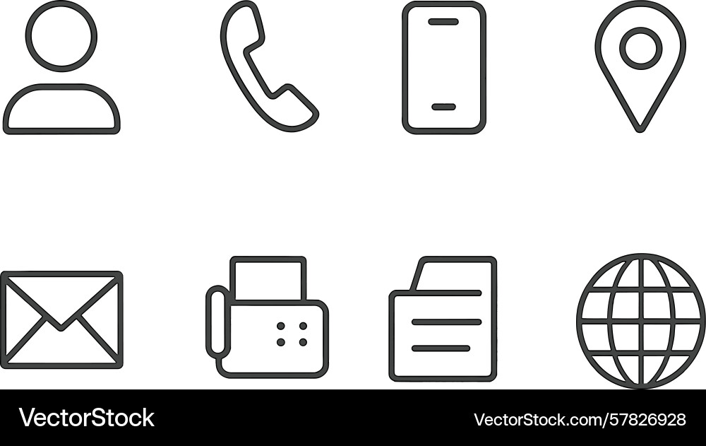 Collection of web icons representing communication Collection of web icons representing communication vector image