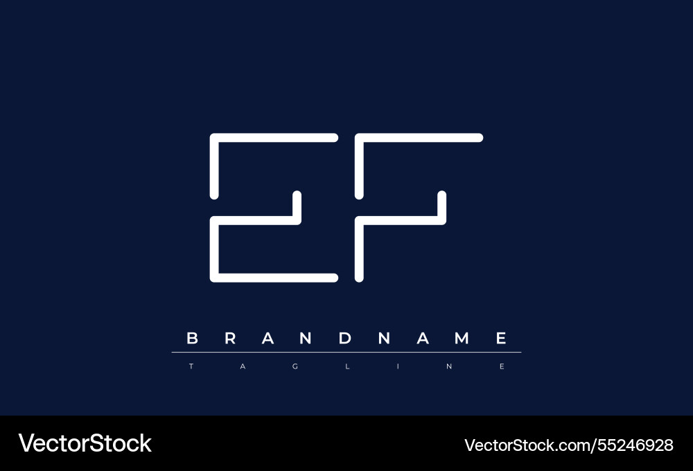 Creative ef letter initial logo image Royalty Free Vector
