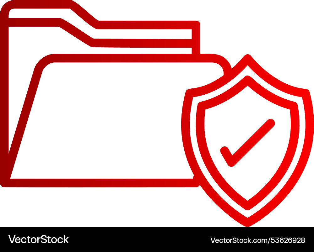 File line gradient icon Vector Image